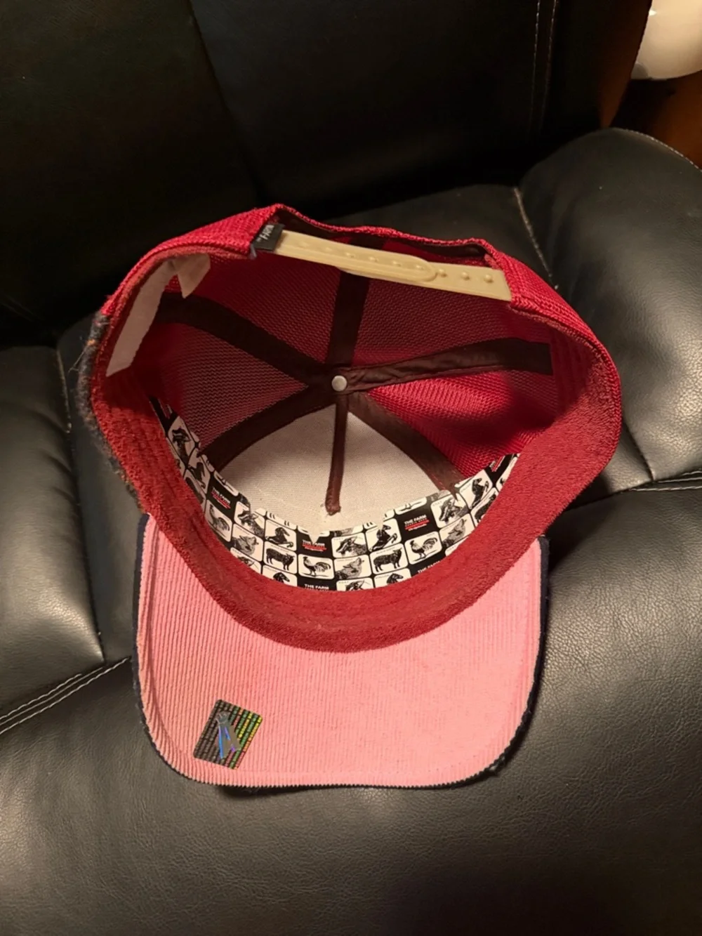 Goorin Bros Bad Ass Trucker Cap - Maroon, Tan & Navy - Picture 2 of 3